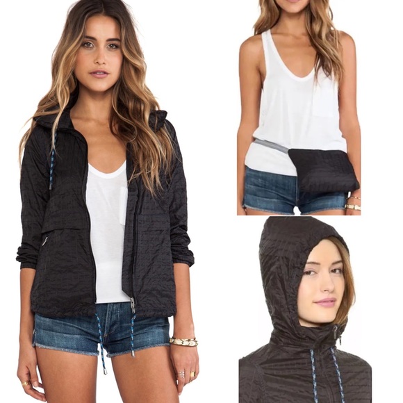 SOLD-🌺 Free People NWOT Parachute Festival Water resistant Jacket in Black - Picture 1 of 16